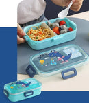 Axyaa Cartoon Lunch Box Set with Spoon - Leak-Proof Bento Container for Kids and Students