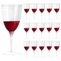 Axyaa 210ml Disposable Clear Plastic Champagne Flutes for Weddings & Parties