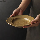 Axyaa Handmade Ceramic Dining Plate Set Japan Style Restaurant Tableware
