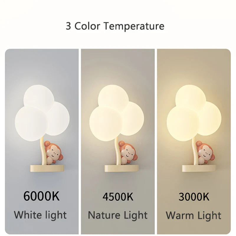 Axyaa Cloud Shape LED Wall Lamp: Baby Room Bedroom Eye Care Fixtures