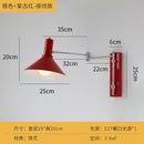 Axyaa Swing Arm LED Wall Lamp Cream Wind for Bedside Reading