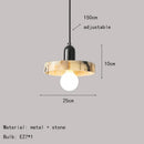Axyaa Stone Metal LED Pendant Chandelier for Nordic Luxury Home Decor