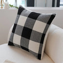 Axyaa Plush Plaid Cushion Cover - Soft & Modern 45x45cm Home Decor
