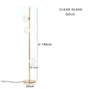 Axyaa Glass Ball Floor Lamp: Modern Mood Lighting for Home Decoration