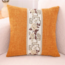 Axyaa Blue White Porcelain Chinoiserie Pillow Cover Chinese Style Linen Living Bedroom