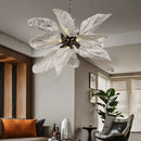 Axyaa Luxury Leaf Petal Chandelier Pendant Light for Home Living Room Restaurant Decor