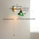 Axyaa Vintage Brass Wall Sconce Clear Glass Up Down Rotate Bedside Lamp