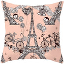 Axyaa French Landscape Pillowcase: Custom European-style Cushion Cover for Home Decor