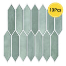 Axyaa Long Hexagon Peel and Stick 3D Wall Panels - Set of 10