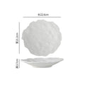 Axyaa Pure White Ceramic Dinner Plate Set for Restaurant, Irregular Shape, Ideal for Various Dishes