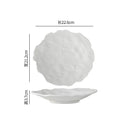Axyaa Pure White Ceramic Dinner Plate Set for Restaurant, Irregular Shape, Ideal for Various Dishes