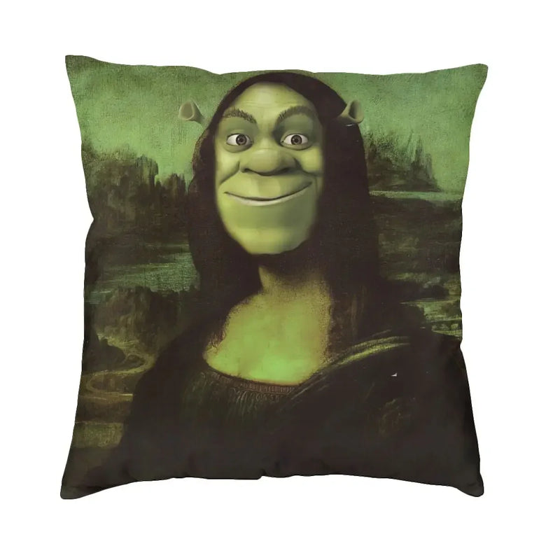 Axyaa Soft Polyester Mona Lisa Pillowcase: Decorative Sofa Cushion Cover