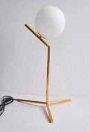 Axyaa Gold Glass Ball Table Lamp - Nordic Design LED Desk Light