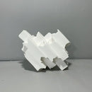 Axyaa Abstract Ceramic Sculpture Square Pipe Flower Arrangement Figurines Home Decor