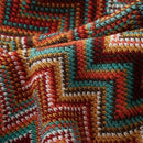 Axyaa Rust Red Boho Knit Throw Blanket with Tassel Detail