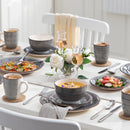 Axyaa Bella-GY Porcelain Dinner Set 48-Pieces Vintage Tableware Kit