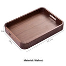 Axyaa Black Walnut Rounded Corner Tray, Solid Wood Handheld Fruit Tray