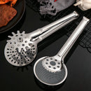 Axyaa Kitchen Stainless Steel Food Tongs & Strainer for Cooking