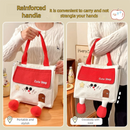 Axyaa Lunch Box Storage Bag: Insulated Hand-Held Office Bento Bag with Large Capacity