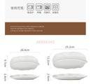 Axyaa Ceramic Banana Leaf Plate Sushi Dim Sum BBQ Hotel Tableware