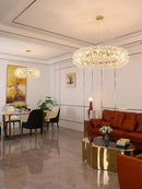 Axyaa Crystal Dandelion Chandelier: Luxury Living Room Bedroom Decor & Restaurant Light