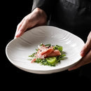 Axyaa Ceramic Water Ripple Deep Plate Set