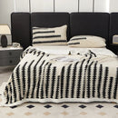 Flannel Fleece Blanket Jacquard Bed Throws 200x230cm Bohemia Style by Axyaa
