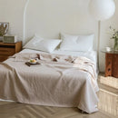 Axyaa Cotton Gauze Throw Blanket, Airy Comforter Quilt, Jacquard Bed Cover