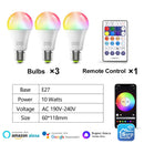 Axyaa Smart Focus RGB WiFi Bulb 10W Voice Control Dimmable Lights for Home