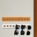 Axyaa Wooden Wall Mount Eyeglass Storage Rack for Sunglasses & Glasses Display