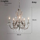 Axyaa French Metal Chandelier Crystal Lamp for Home and Store Lighting