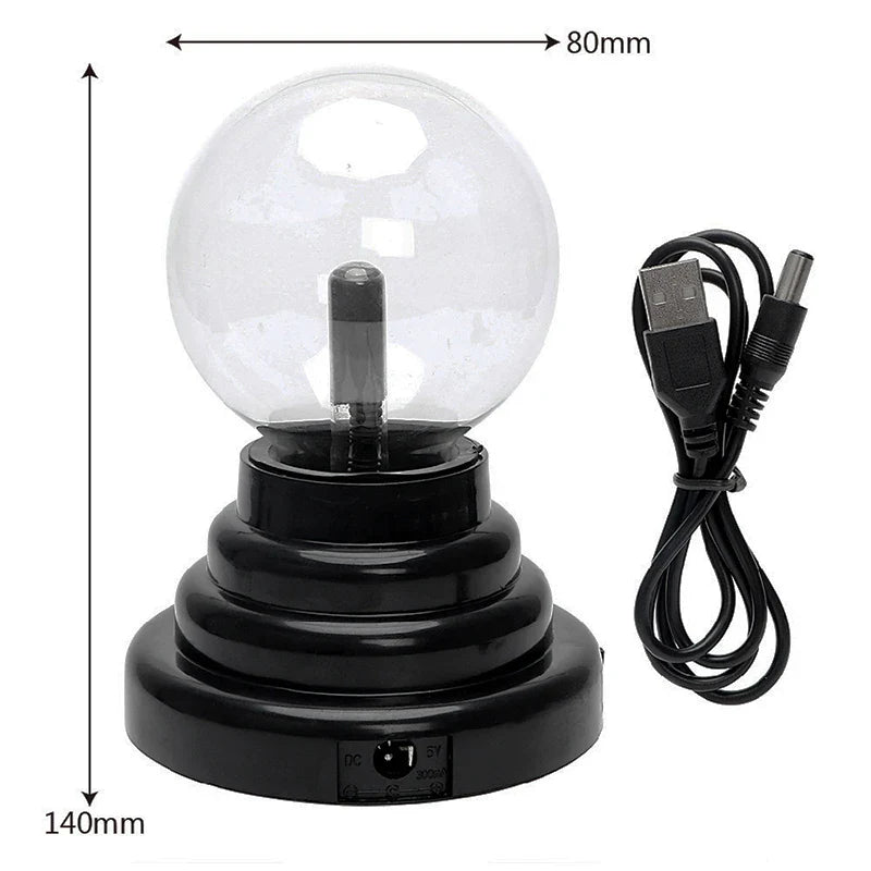 Axyaa Plasma Ball Lamp: LED Touch Control Night Light for Bedroom Decor & Kids Gifts