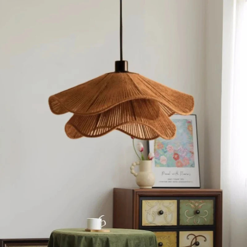 Axyaa Wabi Sabi Hemp Pendant LED Lights - Nordic Japanese Design