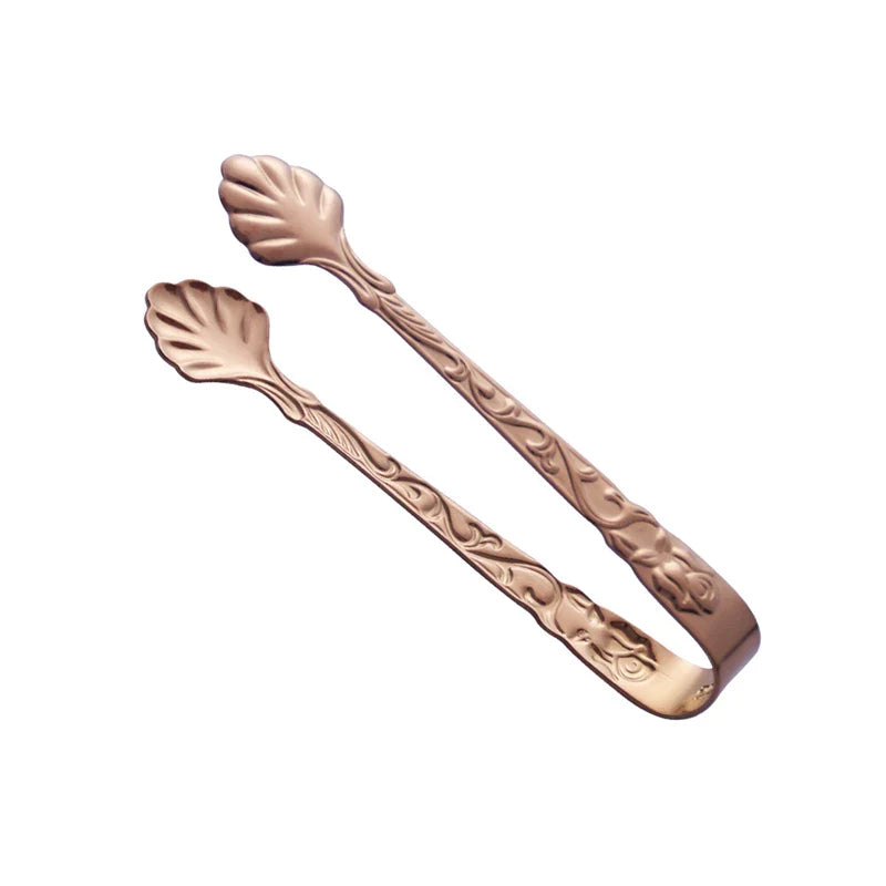 Axyaa Stainless Steel Mini Grill Tongs Ice Cube Sugar Tea Serving Clip