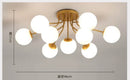 Axyaa Modern Black Glass Ball Ceiling LED Chandelier