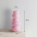 Axyaa Geometric Glass Vase Terrarium Pebble Stack Floral Arrangement Home Decor