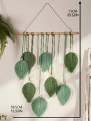 Boho Leaf Macrame Tapestry Wall Hanging for Home Decor by Axyaa