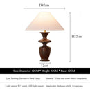 Axyaa Solid Wood Fabric Desk Lamp LED Lighting Elegant Design