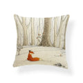 Axyaa Creative Fox Christmas Tree Cushion Cover - Retro Animal Sofa Decor Pillowcase