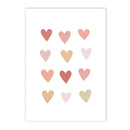 Rainbow Heart Love Canvas Nursery Poster Custom Name Wall Art by Axyaa