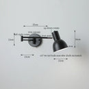 Axyaa Cream LED Swing Long Arm Wall Lamp for Living Room & Bedroom