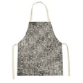 Axyaa Blue Wave Kitchen Apron: Yellow Striped Wood Texture, Adult & Kids Bib