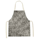 Axyaa Blue Wave Kitchen Apron: Yellow Striped Wood Texture, Adult & Kids Bib