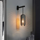 Axyaa Modern Black Glass Wall Lamp for Bedroom, Study, Hotel, Restaurant