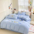 Axyaa Ice Cream Embroidered Bedding Set: Duvet Cover, Sheet, Pillowcases - Soft & Skin-friendly