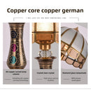 Axyaa European Retro Copper Bedside Lamp for Bedroom and Living Room