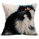 Cat Linen Cushion Cover by Axyaa - Home Decor Pillowcase 45*45cm