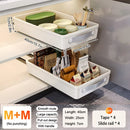 Axyaa Slide-Out Kitchen Organizer Tray - Base Cabinet Storage Drawers Shelf