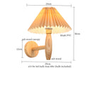 Axyaa Cream PVC LED Wall Lamps - Japanese Walnut Wood Applique Murale