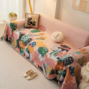 Axyaa Bohemian Sofa Cushion: Modern Printed Sofa Cover & Blanket Set for Living Room.
